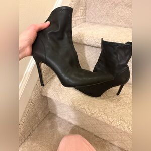 Zara Black Heeled Boots